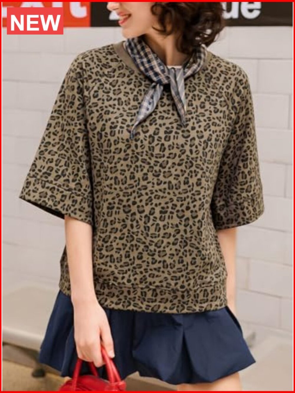 Oversized Half Sleeve Crew Neck Boxy Tee Tunic Top - Picture 2 of 7